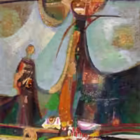 Composition 103 | 20cm x 30cm | Oil on Wood | Abstract