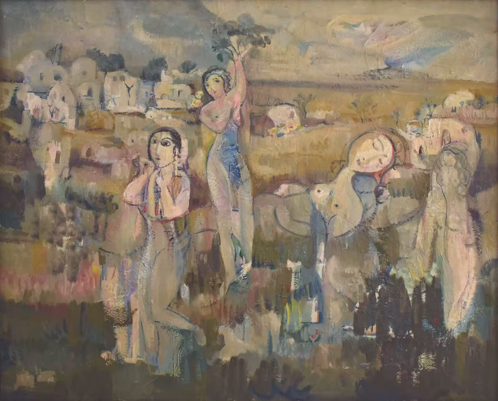 The Land (1980) | 115cm x 90cm | Oil on Canvas | Dummar Museum for the Arts, Damascus